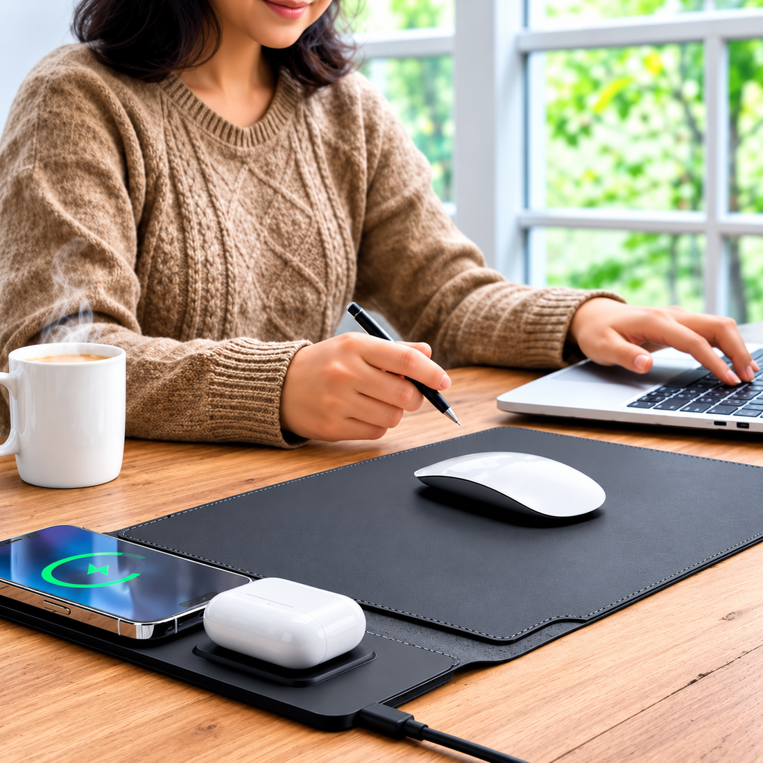 4 in 1 Wiresless Charging Laptop Sleeve